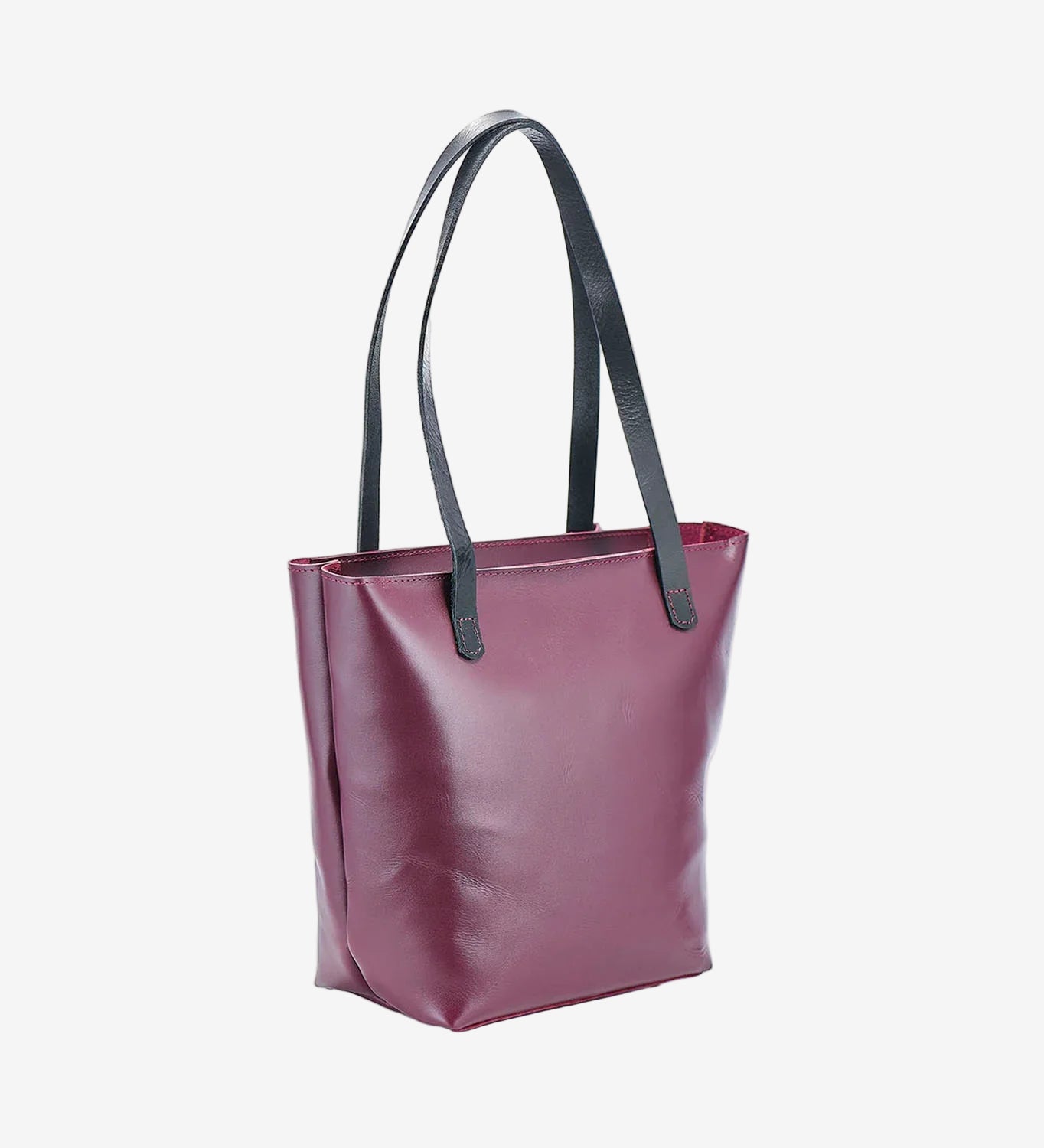 Everyday Smooth Leather Tote Bag with Pouch Inside