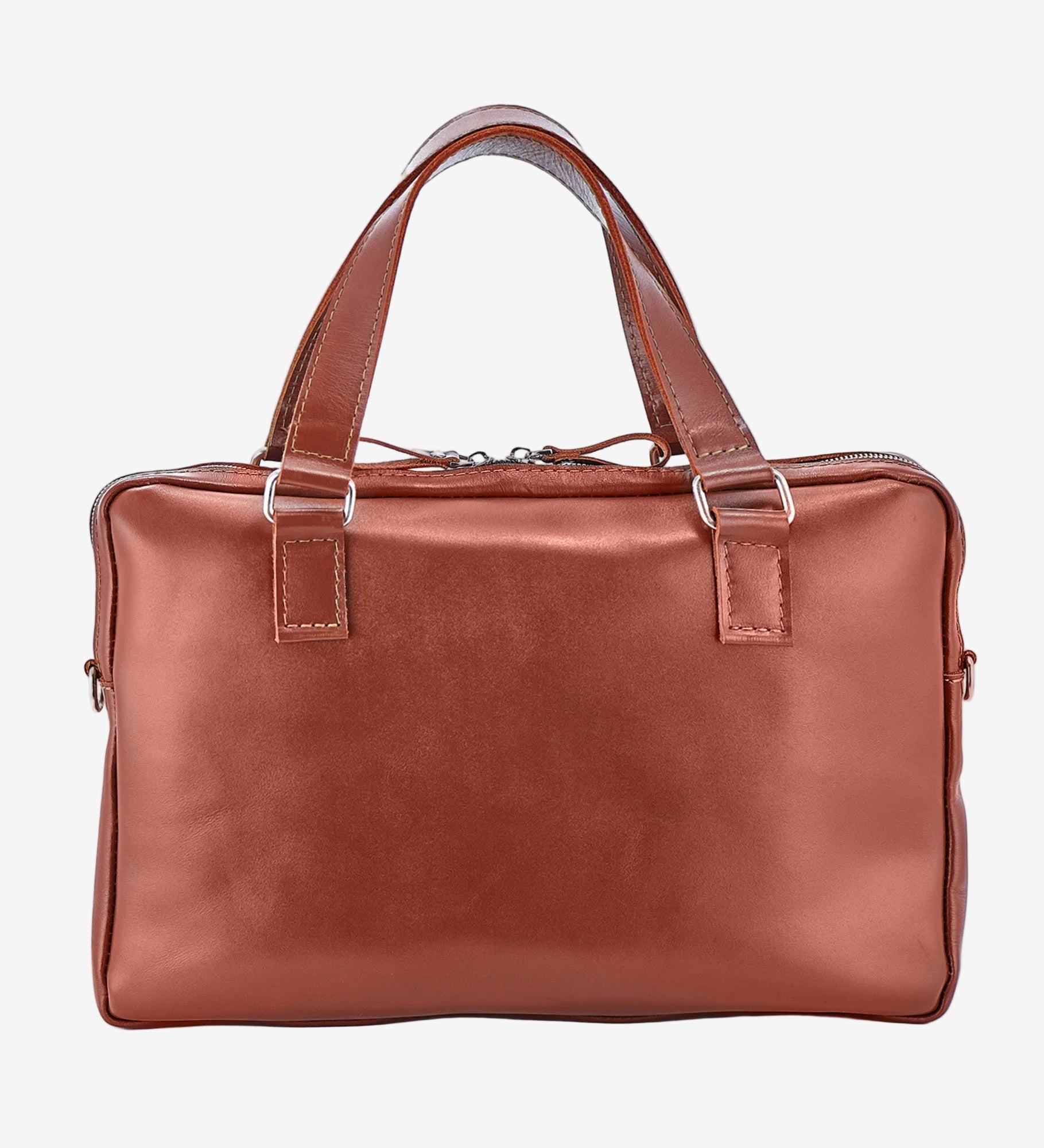 Leather Laptop Briefcase with Organizer – Smooth Finish