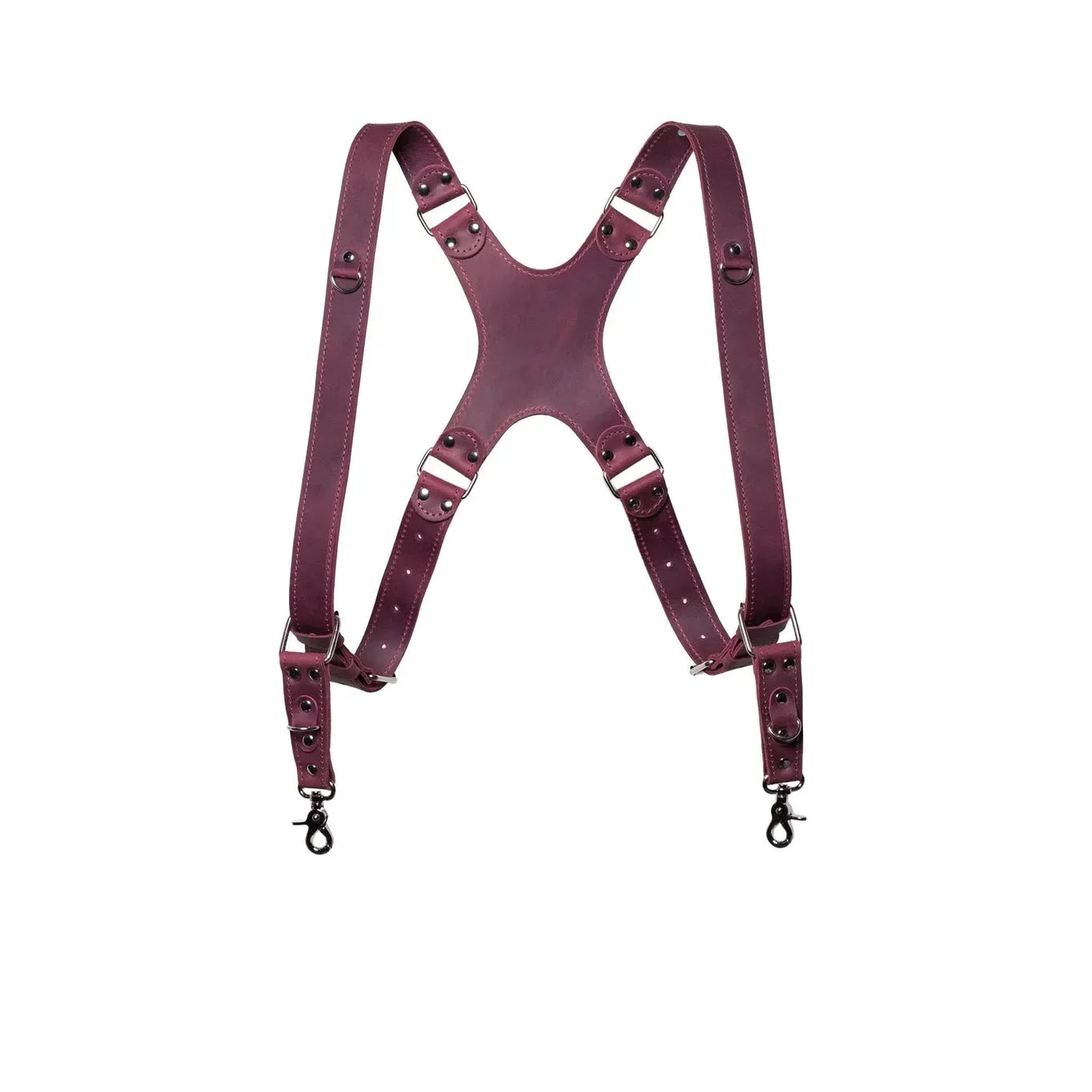 Dual Camera Harness – Matte Leather with Custom Logo Option