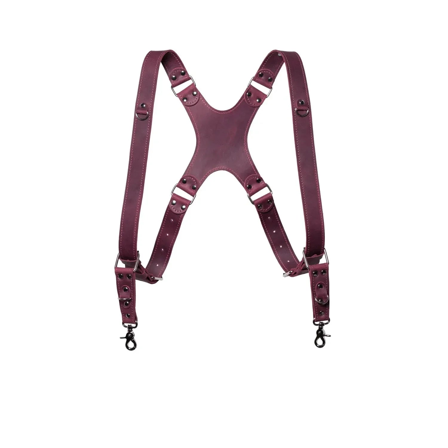 Dual Camera Harness – Matte Leather with Custom Logo Option