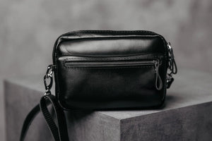 WalkBag - Leather Crossbody for Everyday | Smooth | Black - Wenderfarer