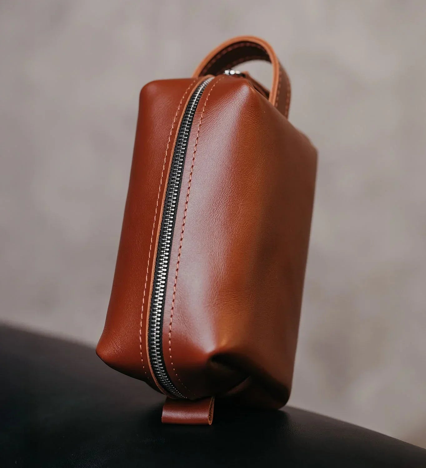 Leather Travel Set – Weekender Bag with Dopp Kit  & Passport Cover & Luggage Tag Gift