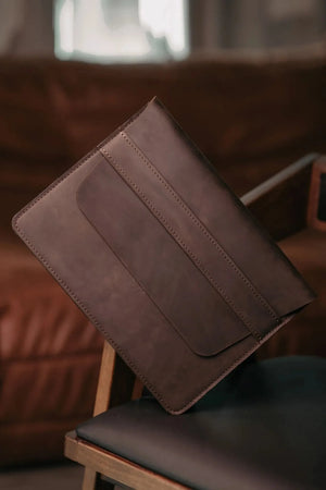 Vintage Leather Sleeve for Macbook - All sizes | Chocolate Brown - Wenderfarer