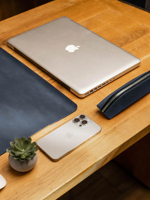 Crazy Horse Leather Desk Pad – Rustic Desk Mat for Office or Home