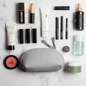 Full Grain Leather Makeup Bag for Women | Mirana