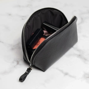 Full Grain Leather Makeup Bag for Women | Mirana