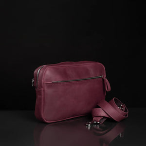 Zippered Leather Crossbody Bag for Men and Women | Orson