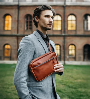 Zippered Leather Crossbody & Waist Bag | Orson