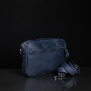 Zippered Leather Crossbody Bag for Men and Women | Orson
