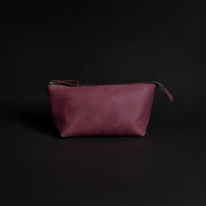 Leather Cosmetic Travel Bag – Matte Waxed Finish | Allure