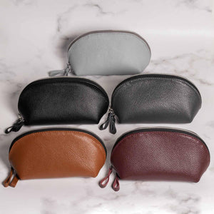 Full Grain Leather Makeup Bag for Women | Mirana