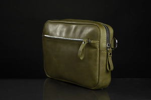 Zippered Leather Crossbody Bag for Men and Women | Orson