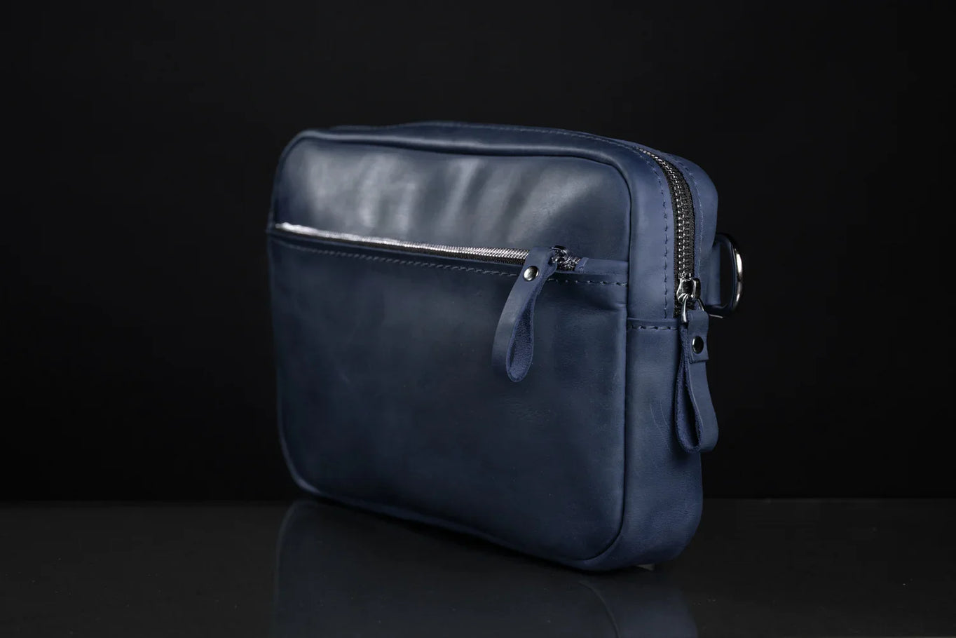 Zippered Leather Crossbody Bag for Men and Women | Orson