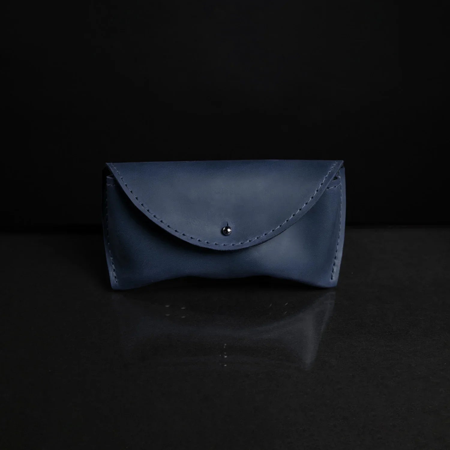 Handmade Waxed Matte Leather Case for Sunglasses
