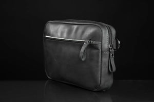 Zippered Leather Crossbody Bag for Men and Women | Orson