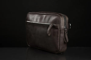Zippered Leather Crossbody Bag for Men and Women | Orson