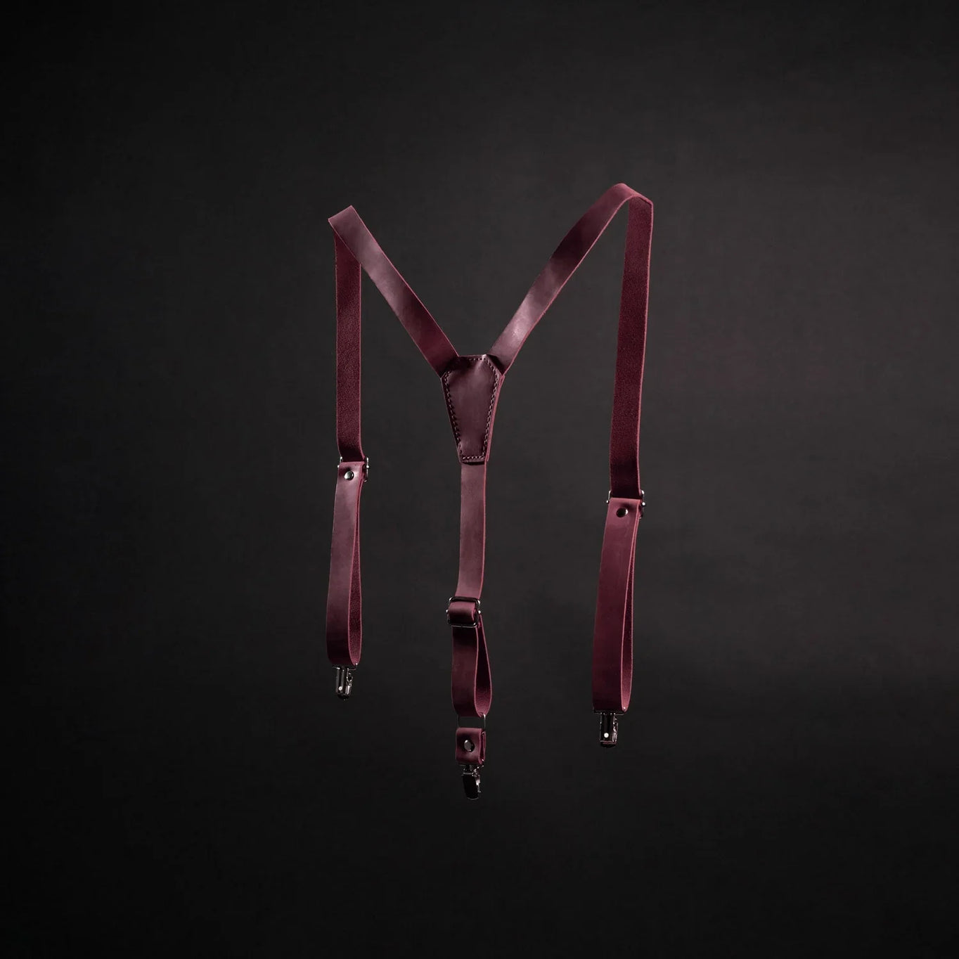 Y-Back Matte Leather Suspenders for Men – Rustic Style