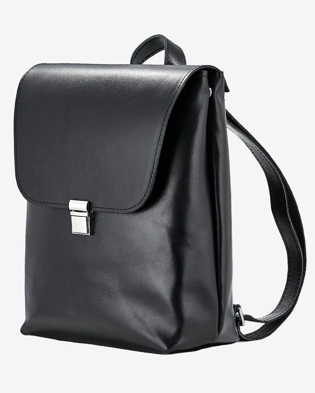 backpack womens leather black everyday Women's Leather Backpack with Flap Closure – Everyday Style & Comfort