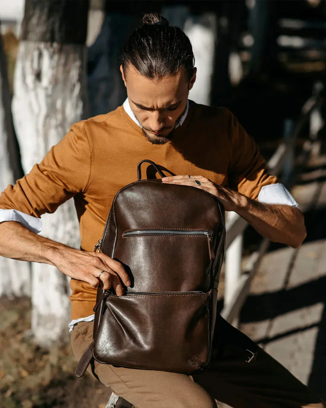 Smooth Leather Backpack for Work and Travel | Splay