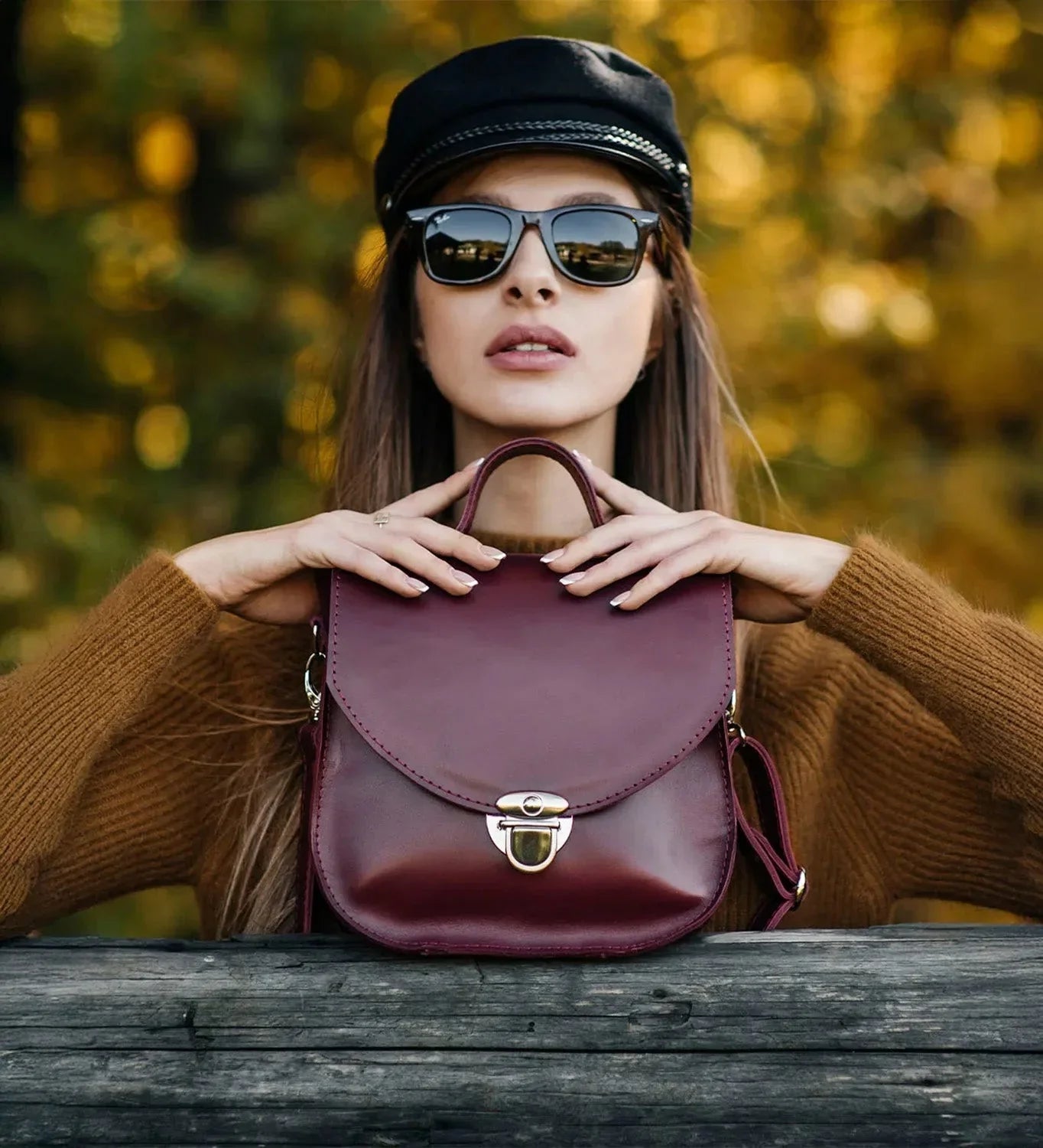 Women's Leather Crossbody Bag | Blossom