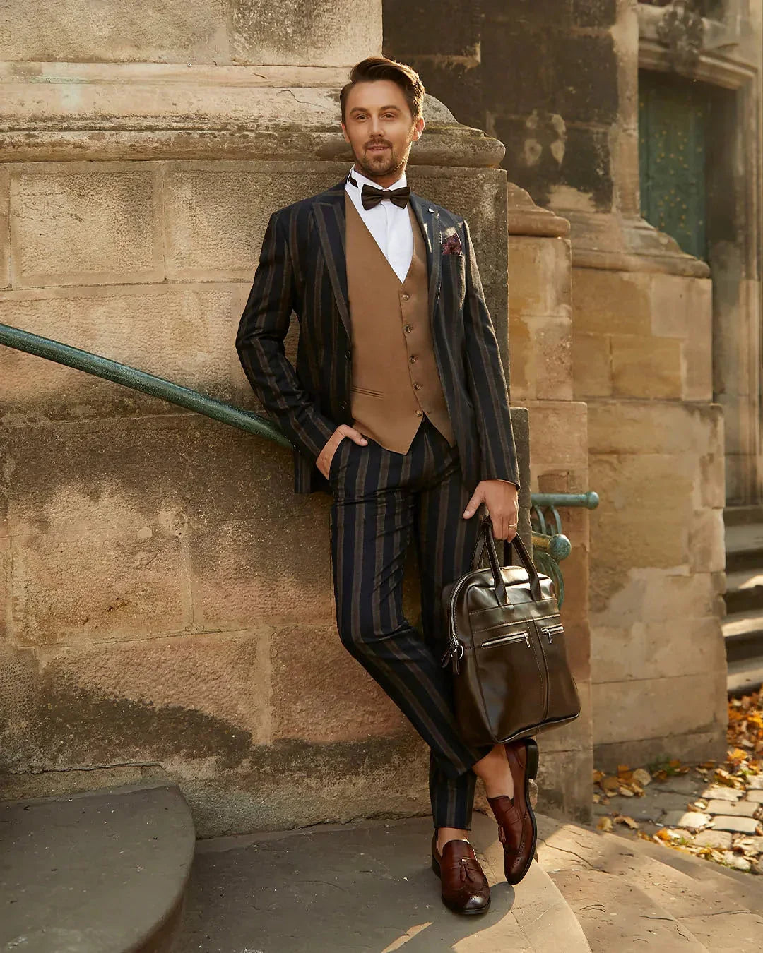 Men's Zippered Leather Briefcase – Work & Everyday Laptop Bag