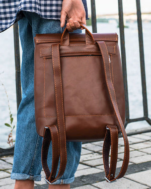 Women's Leather Backpack with Flap Closure – Everyday Style & Comfort | Ember