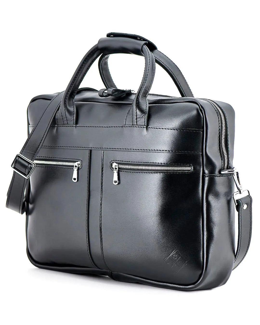 Men's Zippered Leather Briefcase – Work & Everyday Laptop Bag