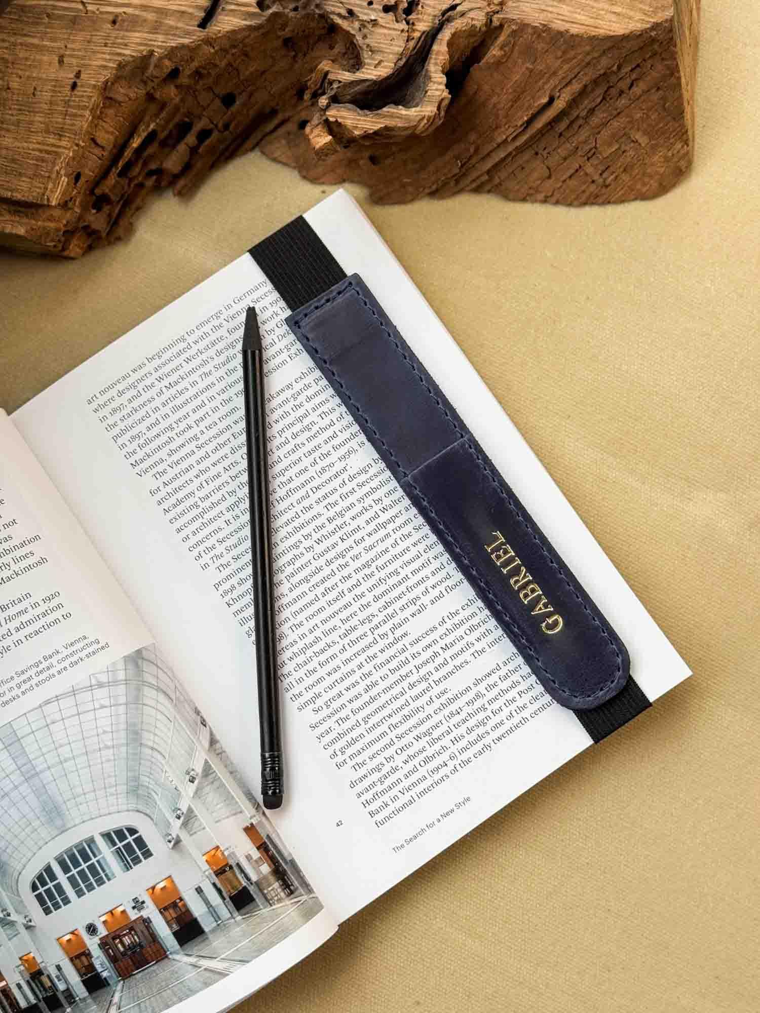 Bookmark with Elastic Strap & Pencil Holder | BookMate