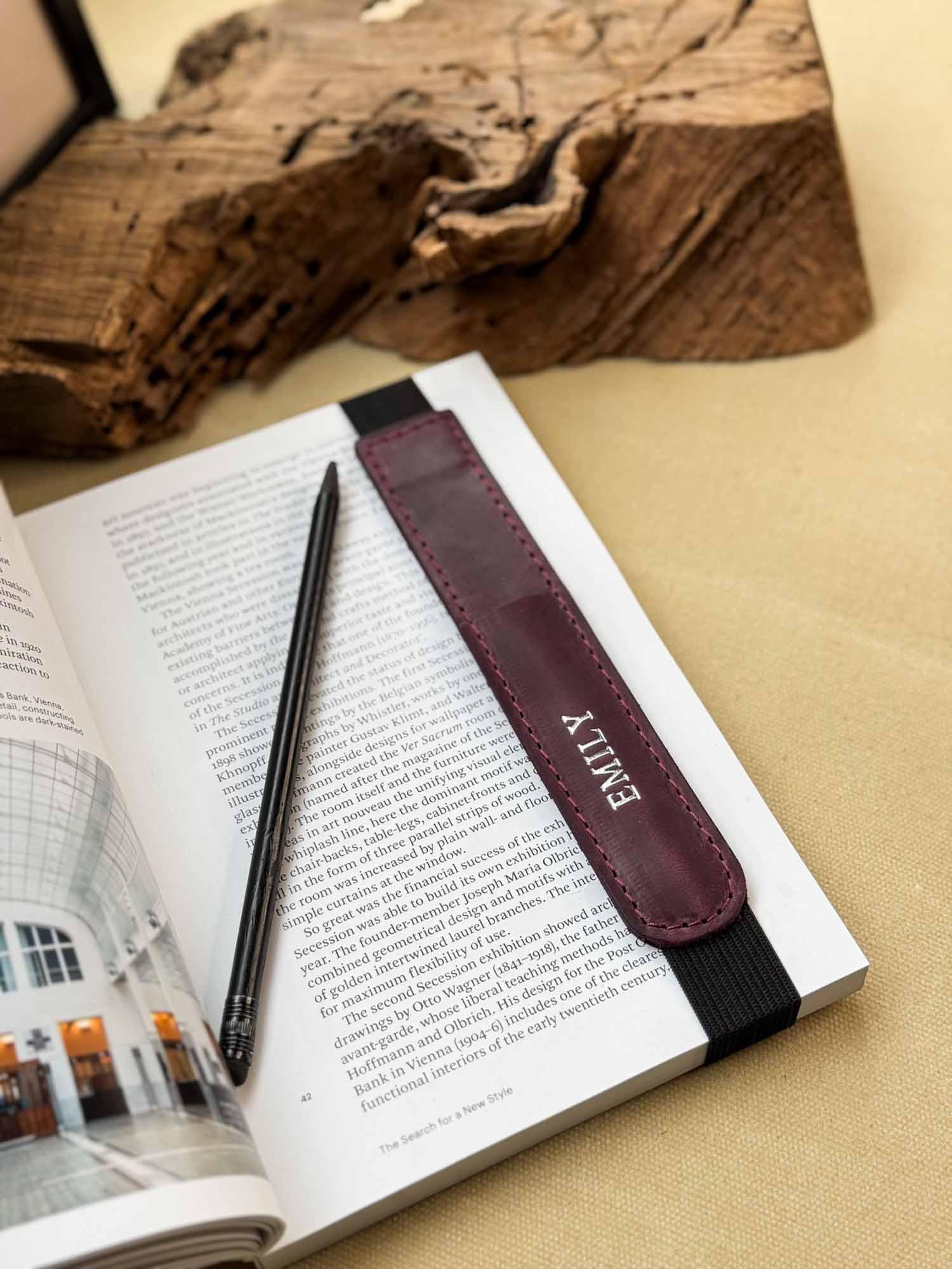 Bookmark with Elastic Strap & Pencil Holder | BookMate