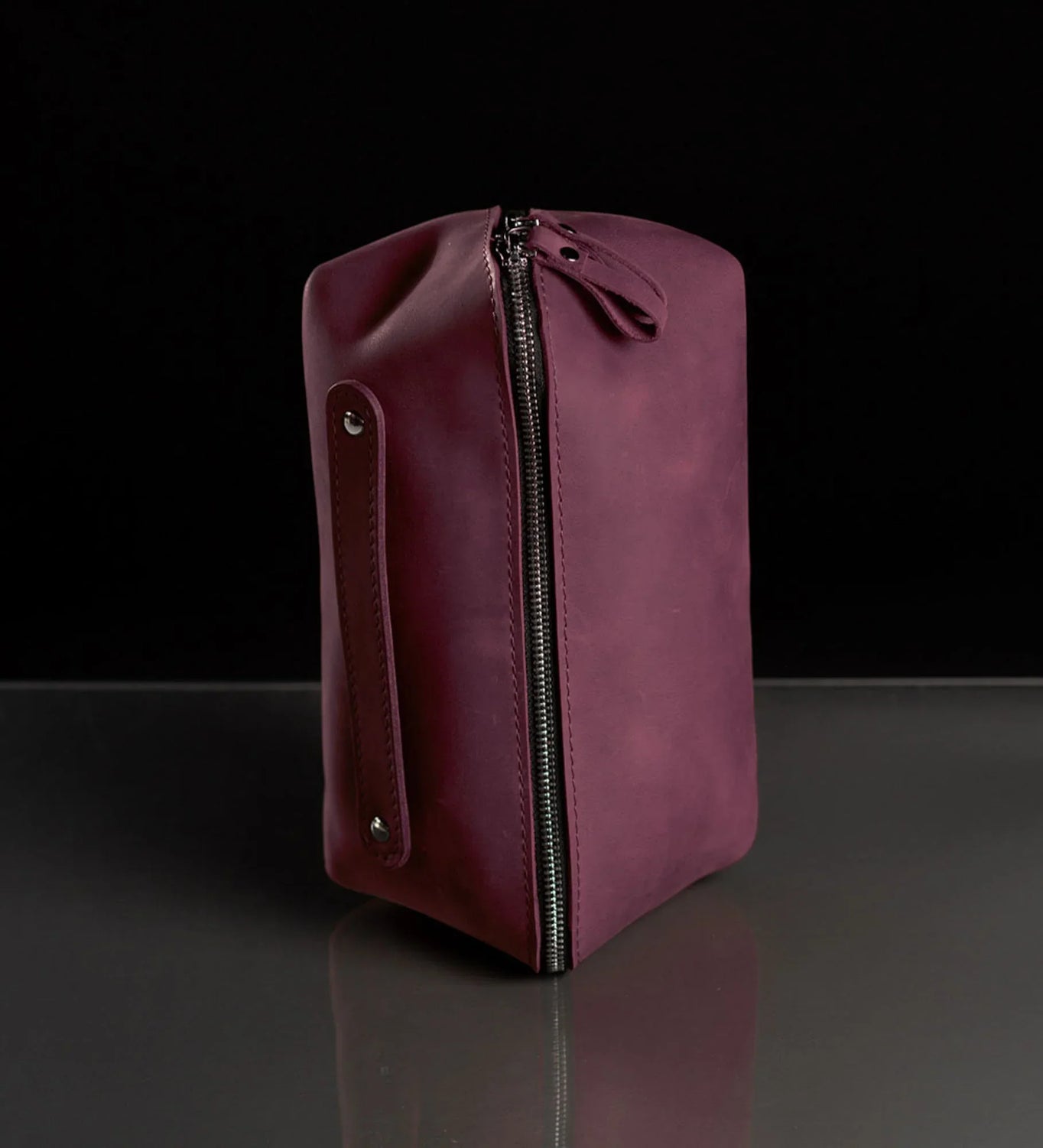 Matte Leather Cosmetic Bag – Travel Toiletry Organizer | BeautyBox