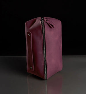 Matte Leather Cosmetic Bag – Travel Toiletry Organizer | BeautyBox