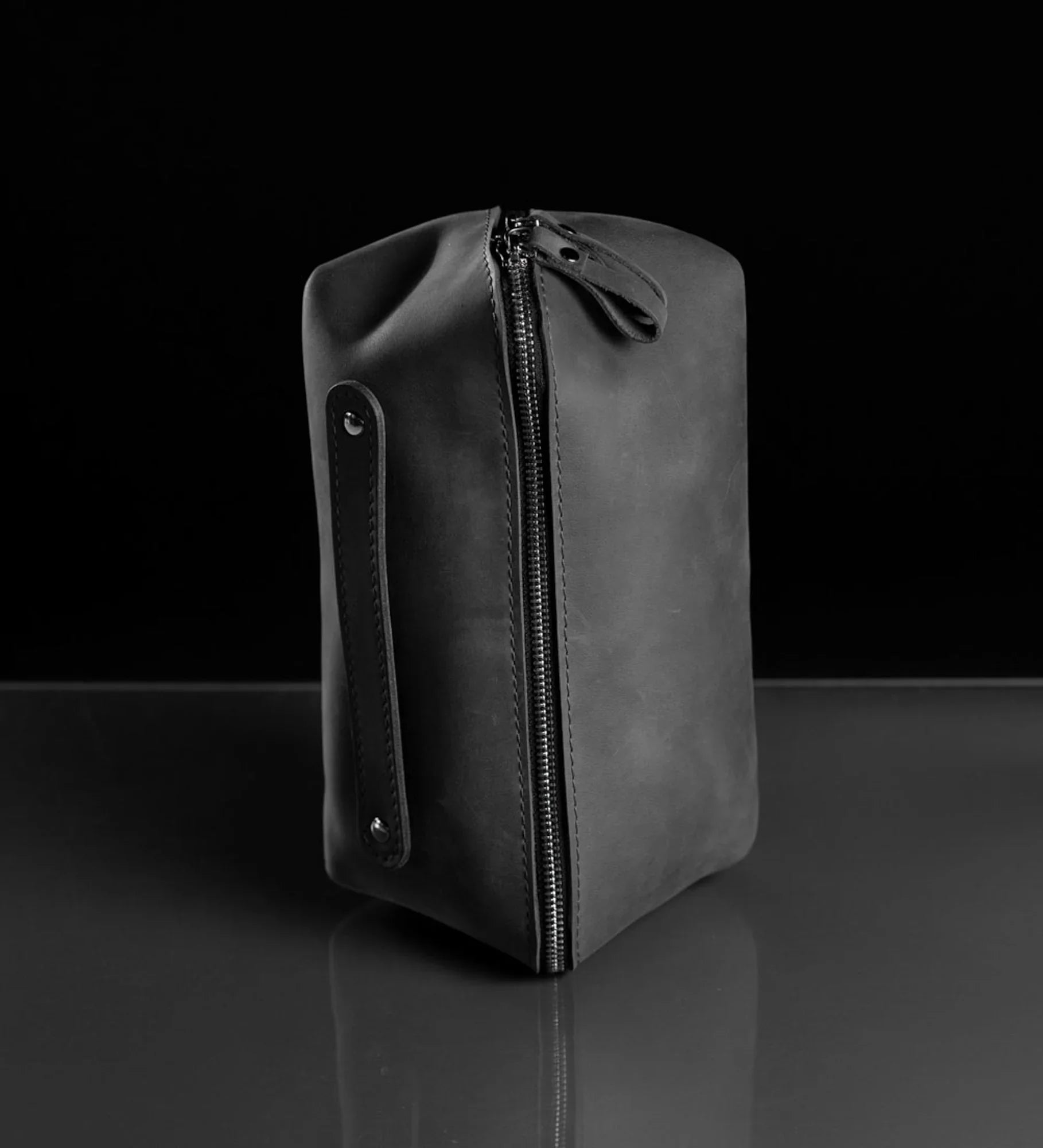 Matte Leather Cosmetic Bag – Travel Toiletry Organizer | BeautyBox