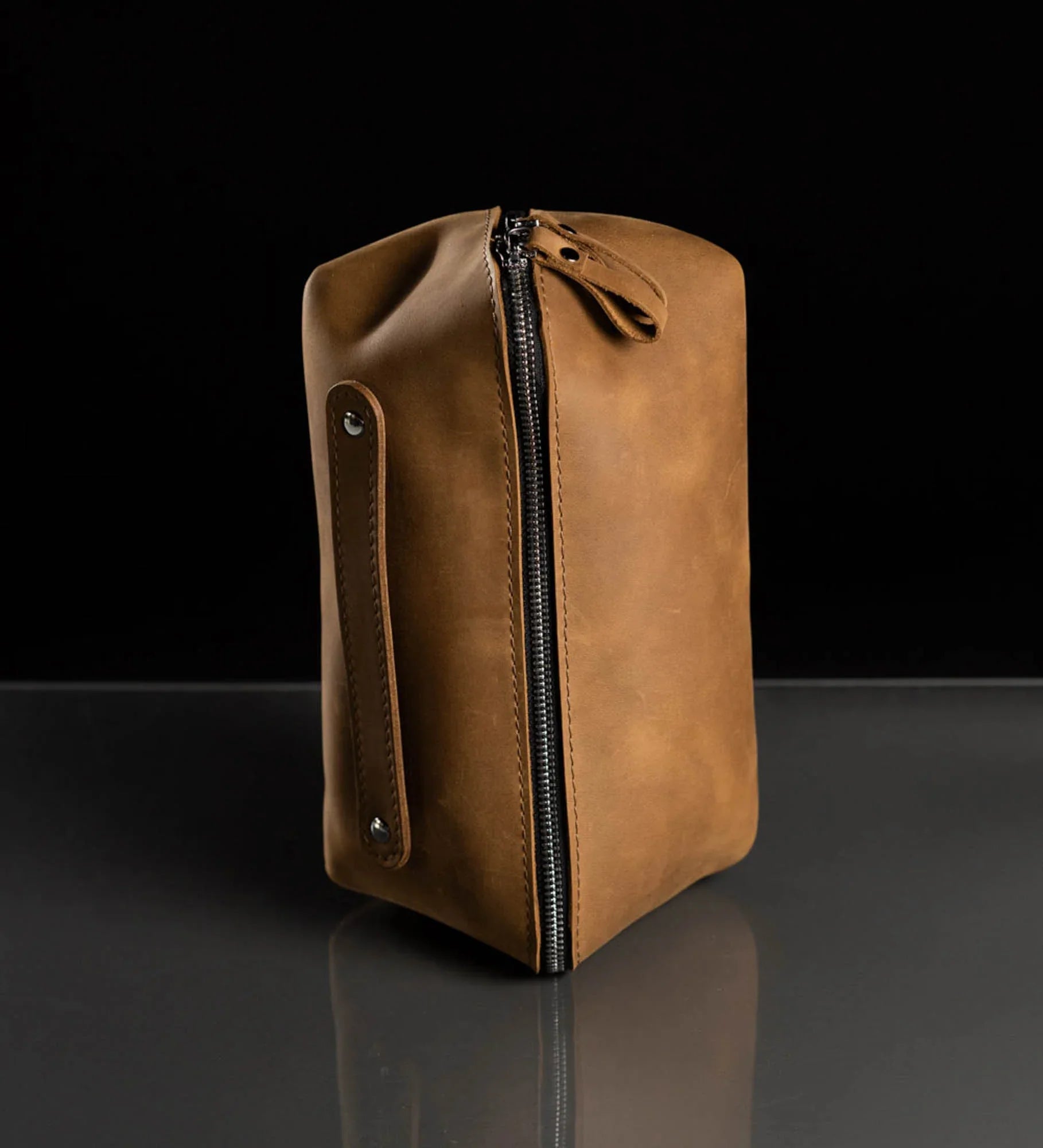 Matte Leather Cosmetic Bag – Travel Toiletry Organizer | BeautyBox