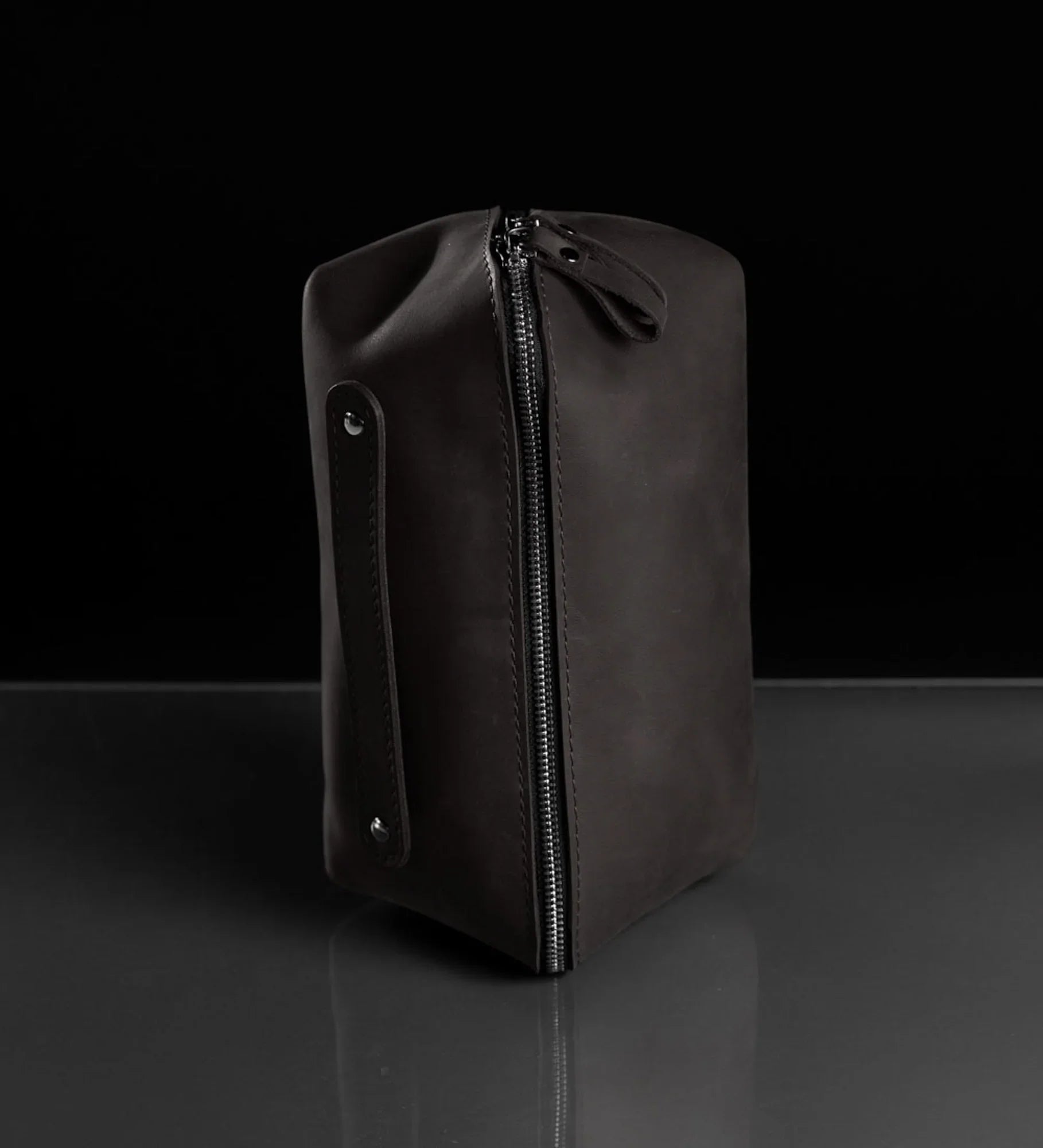 Matte Leather Cosmetic Bag – Travel Toiletry Organizer | BeautyBox