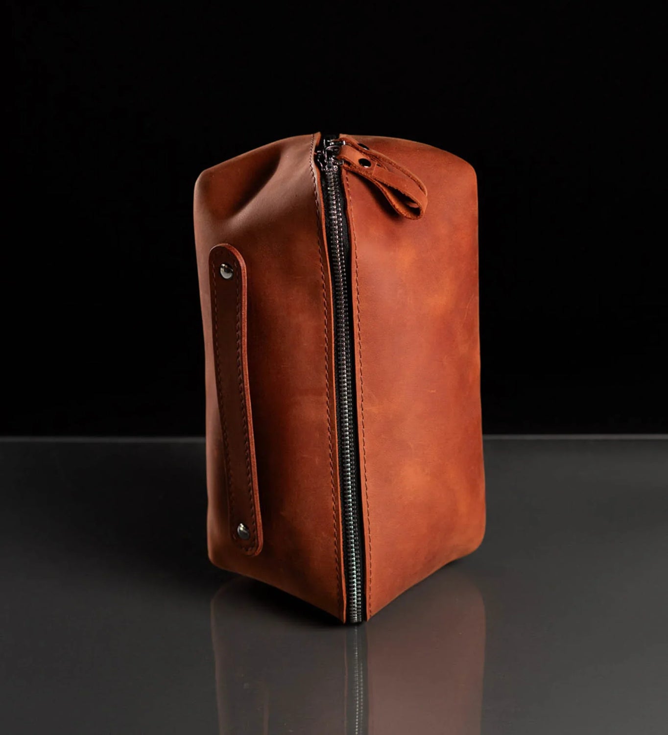 Matte Leather Cosmetic Bag – Travel Toiletry Organizer | BeautyBox
