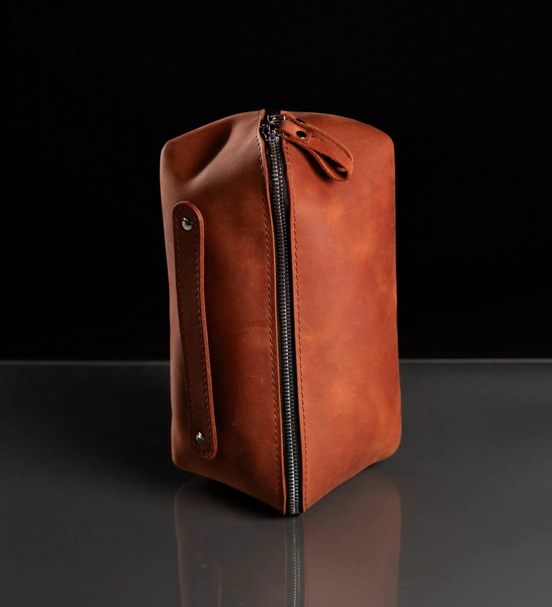 Matte Leather Cosmetic Bag – Travel Toiletry Organizer | BeautyBox
