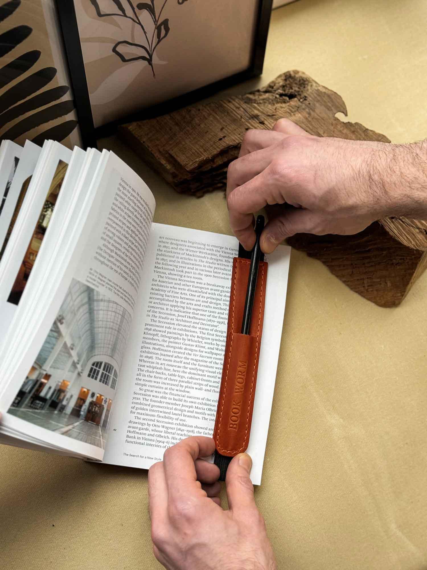 Bookmark with Elastic Strap & Pencil Holder | BookMate
