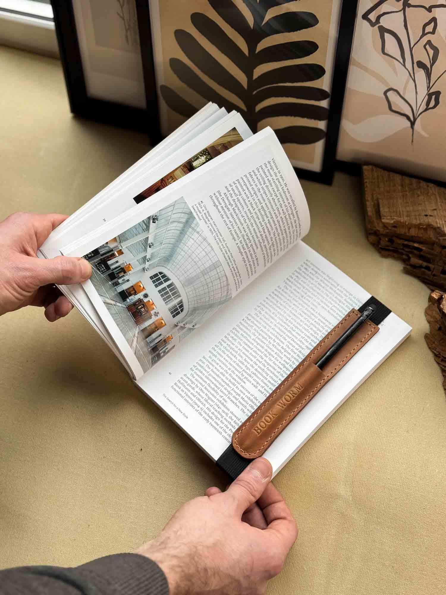 Bookmark with Elastic Strap & Pencil Holder | BookMate