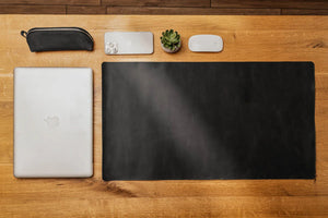 Crazy Horse Leather Desk Pad – Rustic Desk Mat for Office or Home