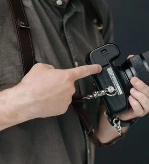 Smooth Leather Dual Camera Harness – Adjustable & Secure Fit