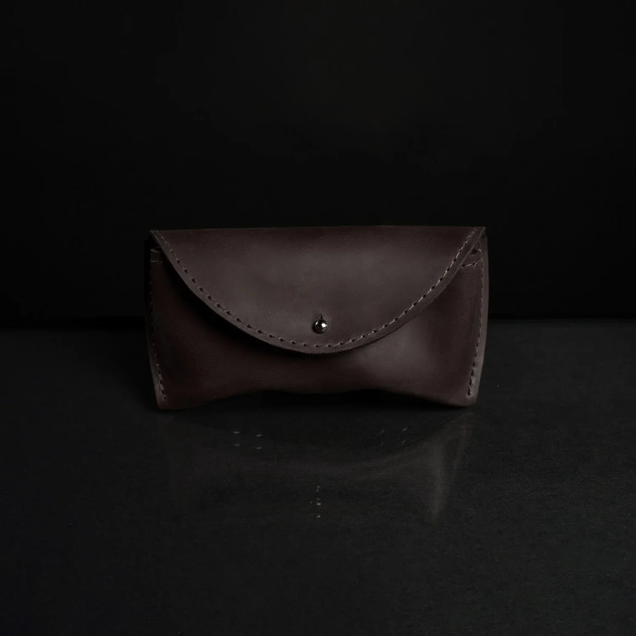Handmade Waxed Matte Leather Case for Sunglasses