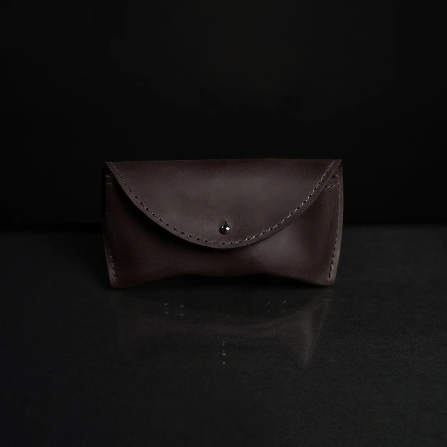 Handmade Waxed Matte Leather Case for Sunglasses
