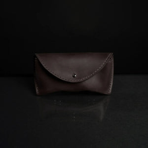 Handmade Waxed Matte Leather Case for Sunglasses