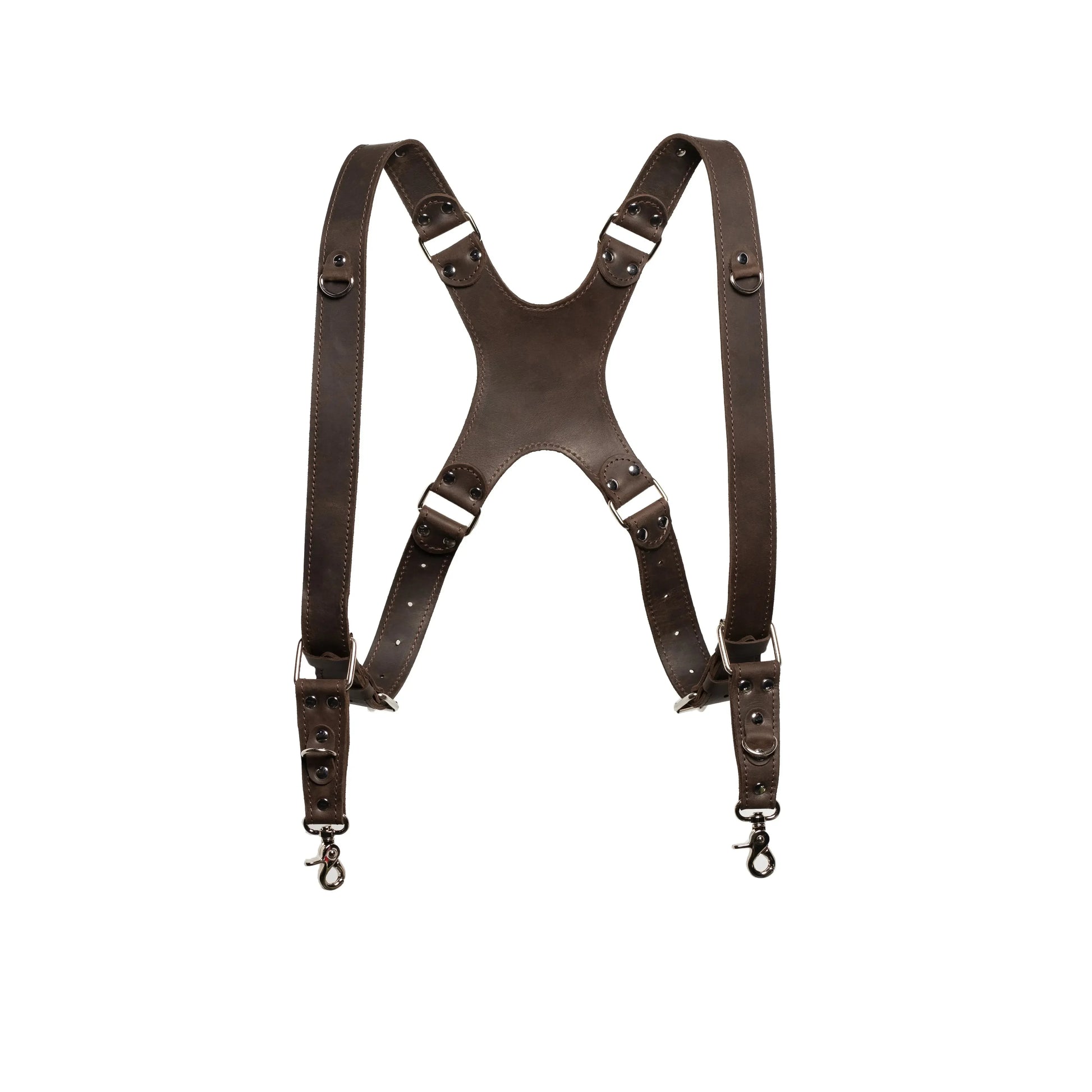 Dual Camera Harness – Matte Leather with Custom Logo Option