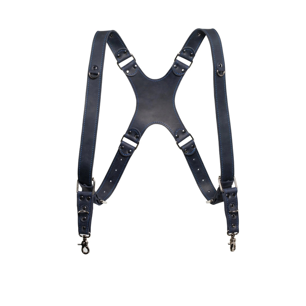 Dual Camera Harness – Matte Leather with Custom Logo Option