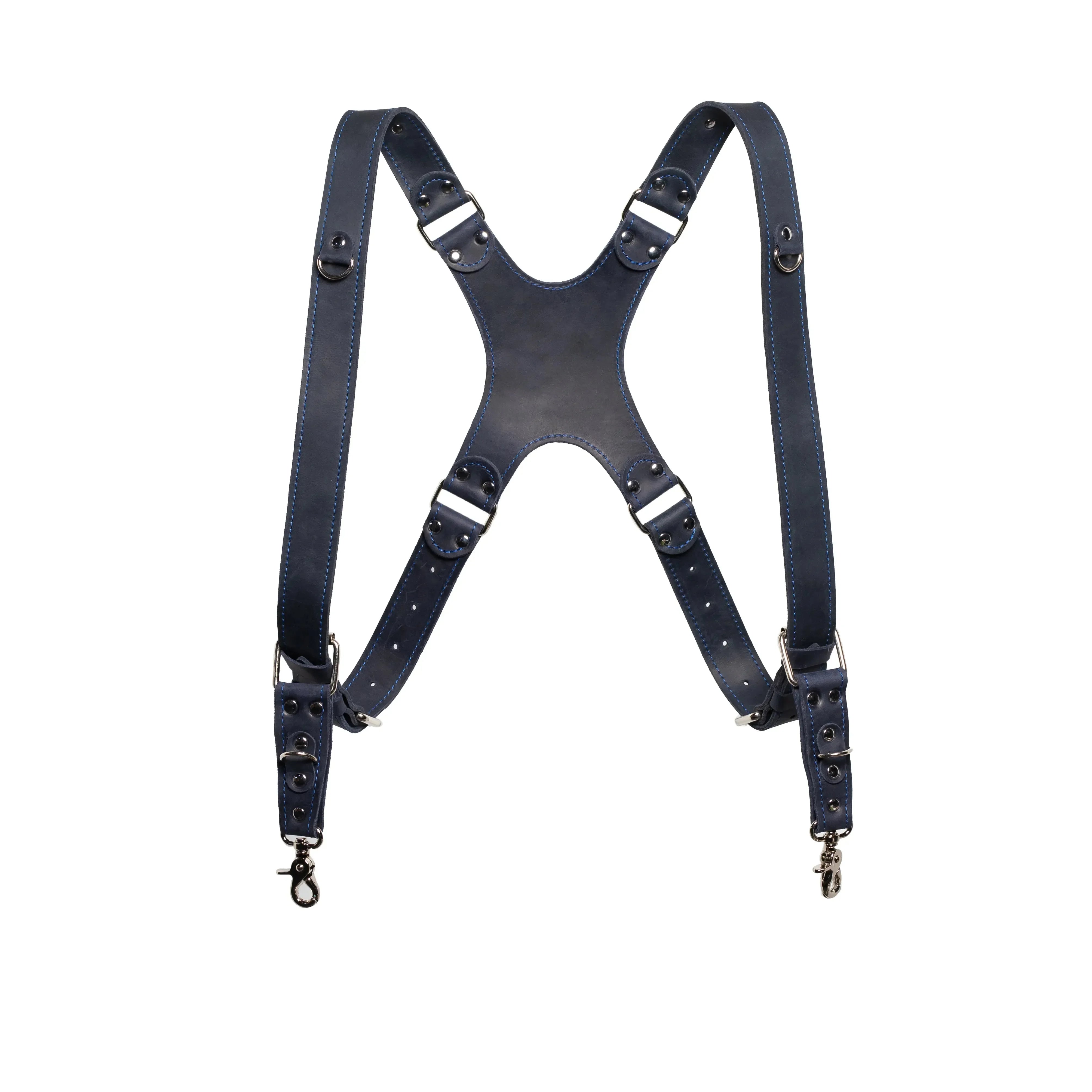Dual Camera Harness – Matte Leather with Custom Logo Option