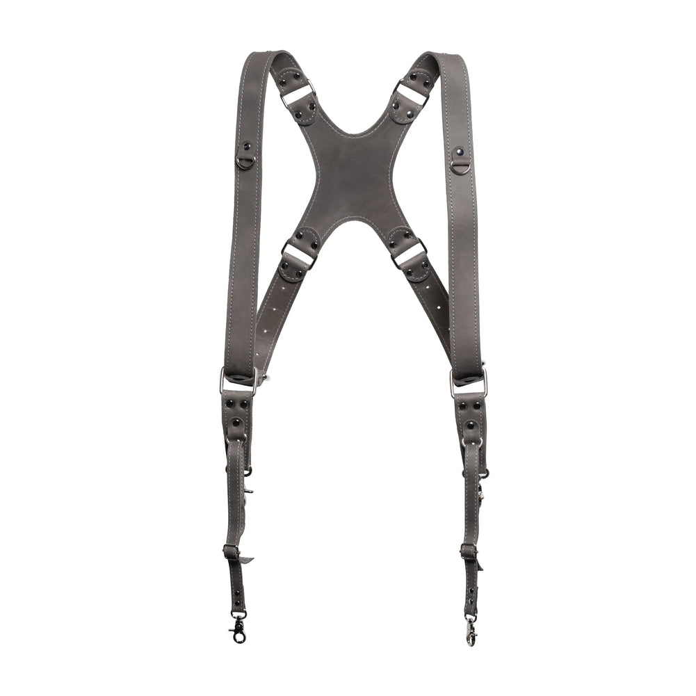 Dual Camera Harness – Matte Leather with Custom Logo Option