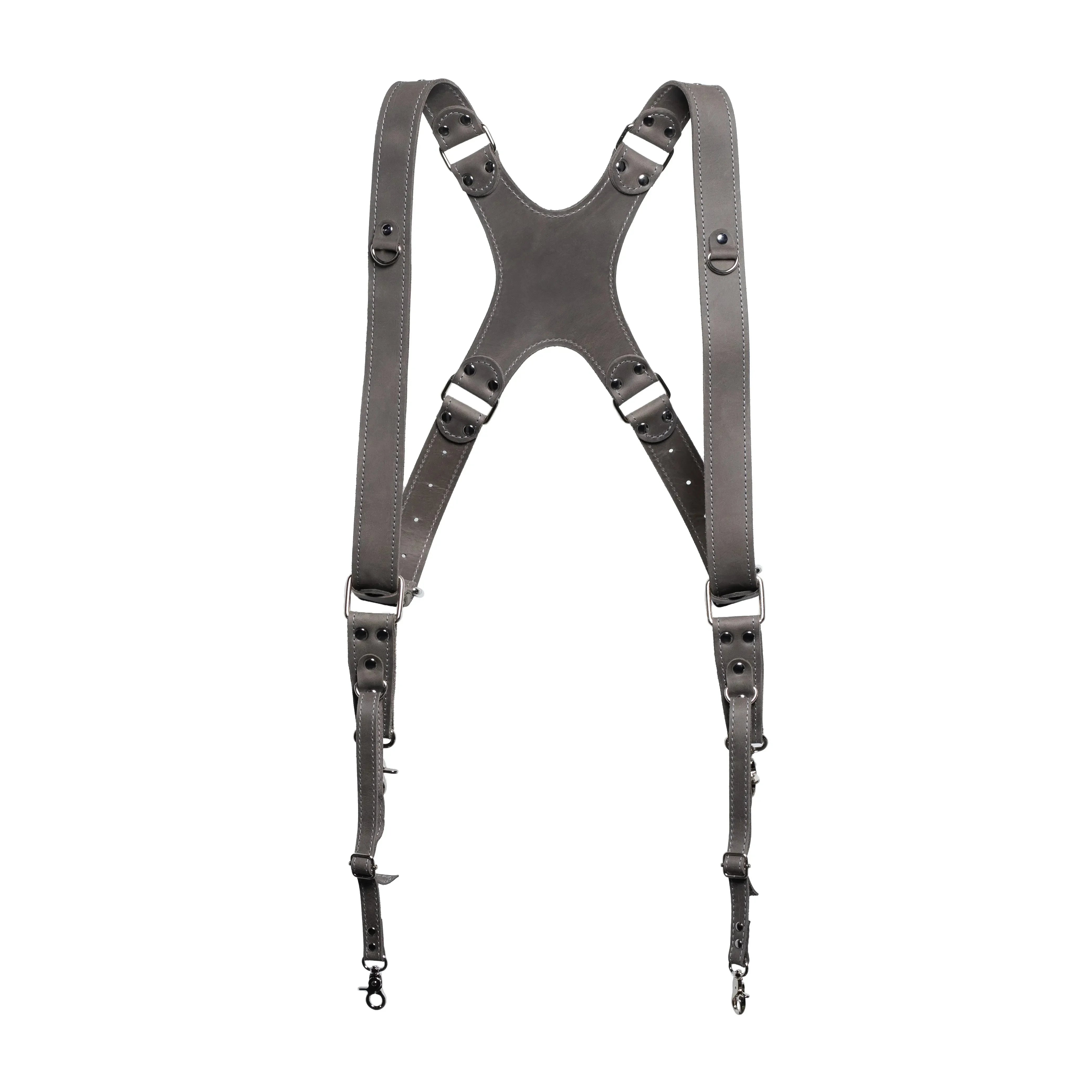 Dual Camera Harness – Matte Leather with Custom Logo Option
