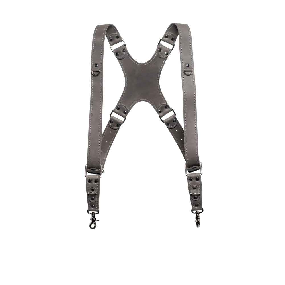 Dual Camera Harness – Matte Leather with Custom Logo Option