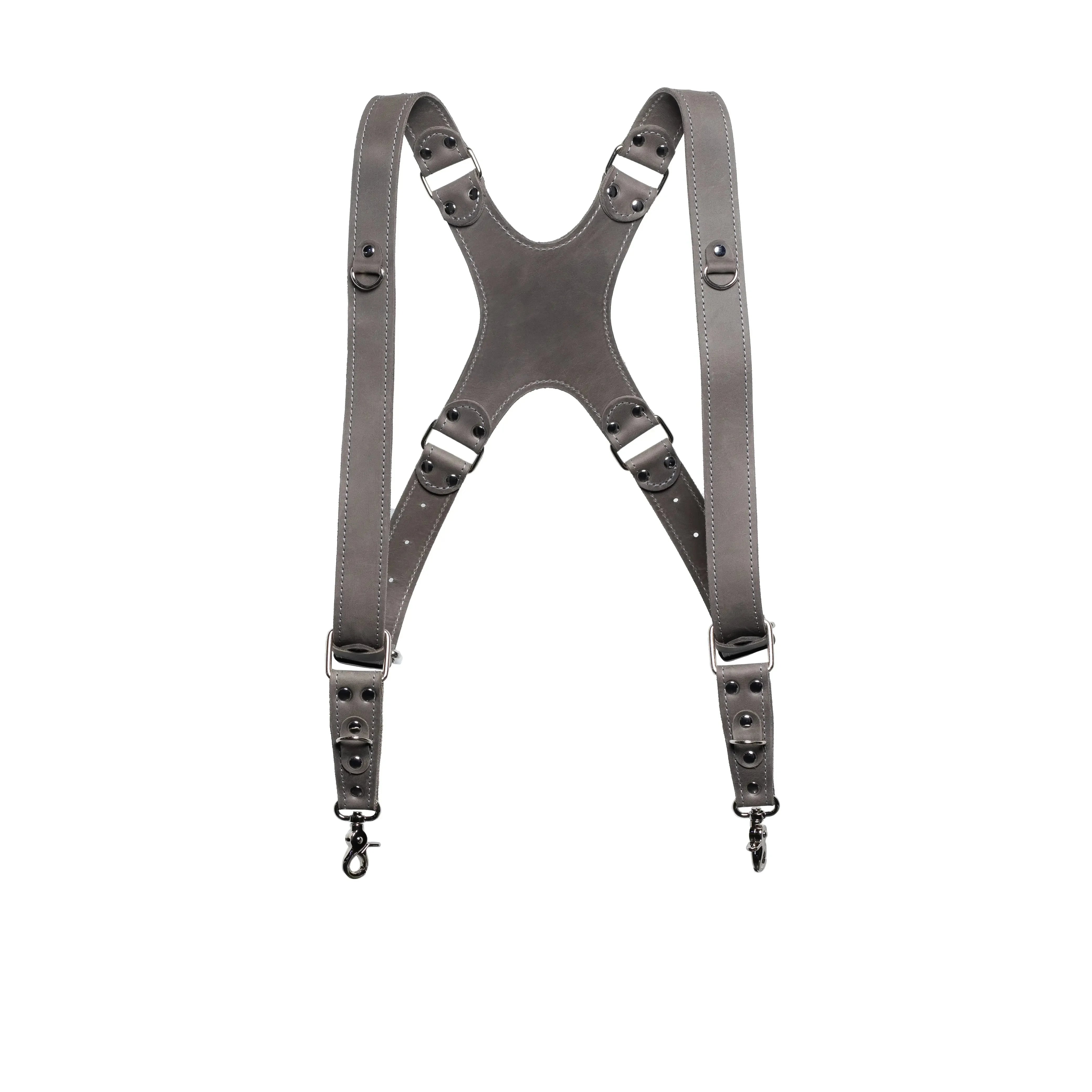 Dual Camera Harness – Matte Leather with Custom Logo Option